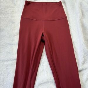 Red lululemon align leggings